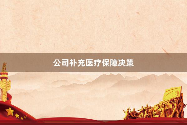 公司补充医疗保障决策